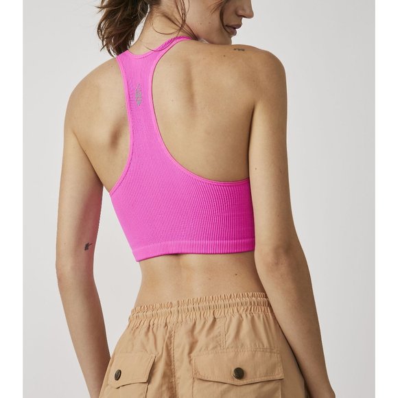 🎉LAST CHANCE🎉 FP MOVEMENT Free Throw Crop Tank / Neon Magenta - Picture 3 of 5